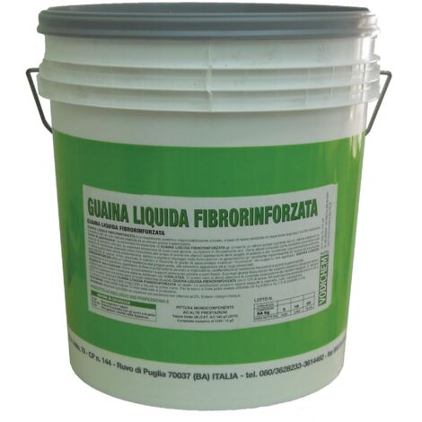 Idroweb – Guaina liquida fibronforzata grigia 5 kg – Rivestimento impermeabilizzante all'acqua – Resistente a piogge acide e raggi UV (1/3)