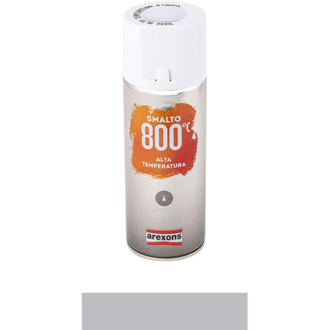 Smalto Spray Alta Temperatura – Vernice Siliconica Resistente fino a 800°C per Stufe e Marmitte - Specifiche: ml. 400 - alluminio