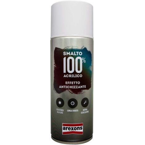 Smalto 100% acrilico antichizzante spray - Specifiche: ml 400 antichizzante grigio peltro (3720) - 6 pz
