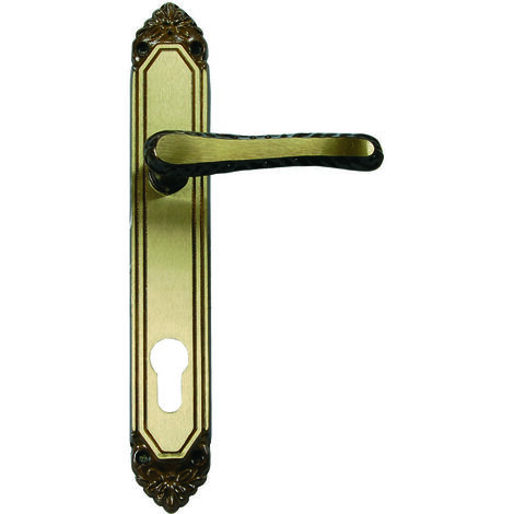 Maniglia Lavinia Con Placca In Ottone Foro Yale - mm.90 tipo leggero