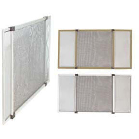 Zanzariera In Fibra Con Telaio Componibile In Alluminio colore bianco RAL9010 - rete grigia - cm.100x75h.