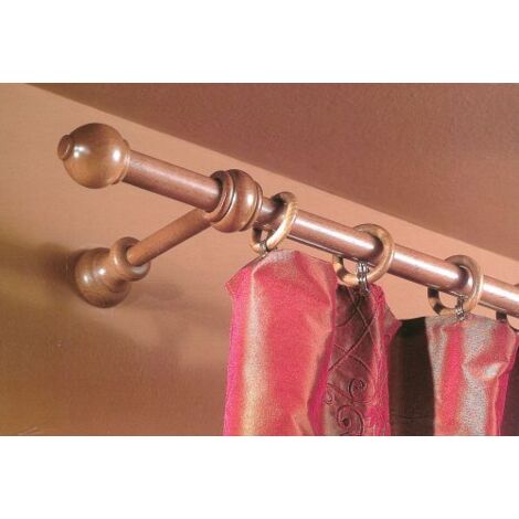 bastone a strappo per tenda legno bianco cm 160   23 mm con supporti
