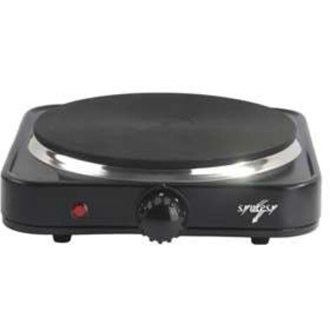 Syntesy Fornello Elettrico con 1 piastra in Ghisa 1500w Nero
