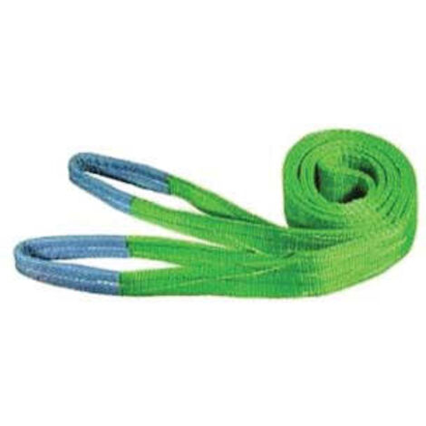 Cinghia di sollevamento con fasciaa doppio strato mm.75 - Specifiche: mt 5 x mm75h - portata Kg 2000 - Colore: Verde