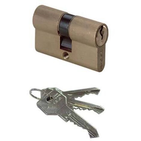 CILINDRO SAGOMATO 0G300 CISA • OTTONE CHIAVI 3 CAMMA DIN MM 90 40+50