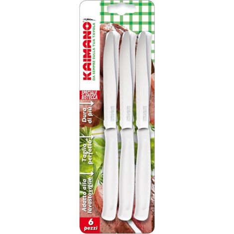 Coltello dinamik speciale bistecca - Specifiche: lunghezza lama cm 11,5 (1023409) pz 6 - Colore: Bianco