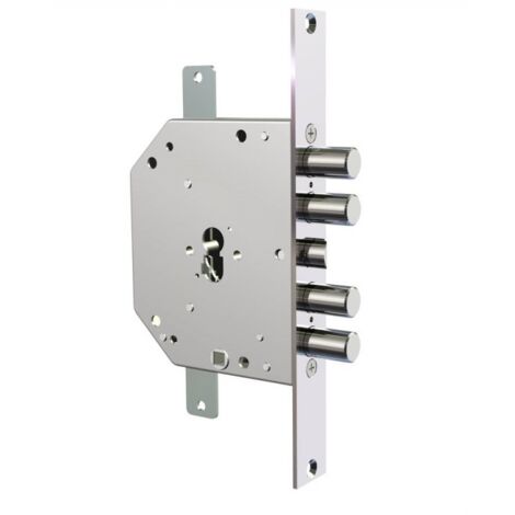 Serratura triplice da infilare con scrocco cil. eu. blindate 2151pen - Specifiche: mm 60 SX (2151PEN-11)