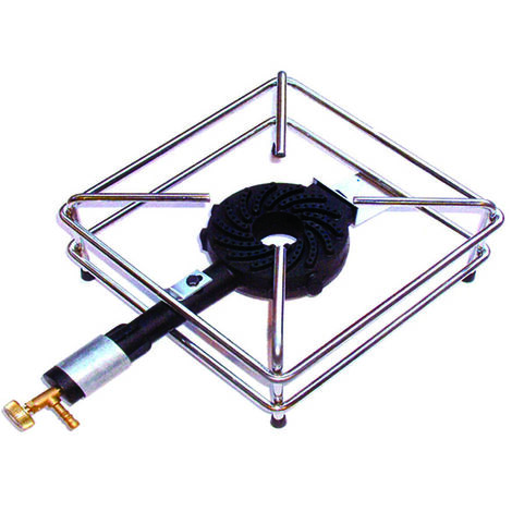 FORNELLONE FORNELLO A GAS TONDO CAMPEGGIO 30 CM CON BRUCIATORE IN GHIS
