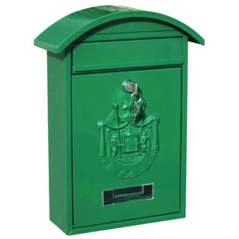 Cassetta Postale in Acciaio Verde cm 21x10x33h - Modello Wilde 