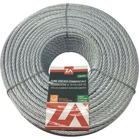 Fune antigirevole - Misure: mm 6 x mt 25
