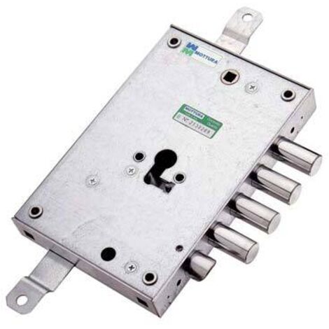 Serratura triplice applicare con scrocco cil. eur. blindate 85571/28 - Specifiche: mm 63 DX (85571D28N)