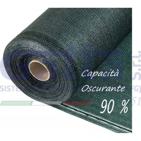 Rete Ombreggiante "Normale" 90% Verde Asole Rinforzate - mt.100x1,5h. (1/3)