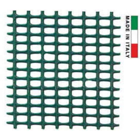 Rete In Plastica Quadretta Verde Mm.5X5 - maglia mm.5x5, altezza cm.100
