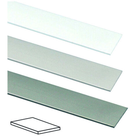 Profilo piatto in alluminio - Specifiche: mm 10 mt 2 argento - 5 pz