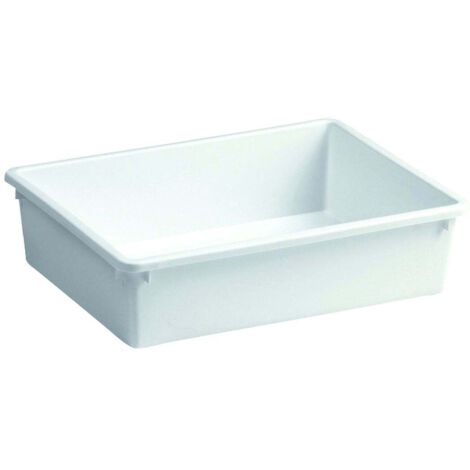 Bacinella per frigo in polipropilene bianca - Misure: cm.40x30x10h - Capacità: lt 10 - 5 pz