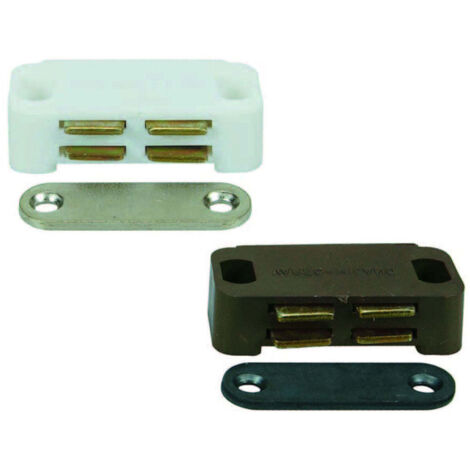 Cricchetti Magnetici Piccoli - mm.45x21x13h attrazione Kg.3,5 marrone UCN10 - 12 pz