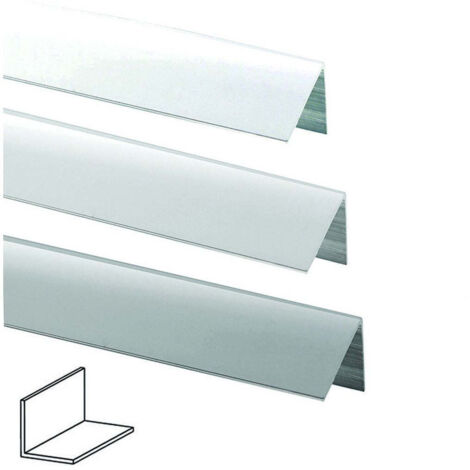 Profilo angoli uguali in alluminio bianchi mt.2 - Specifiche: mm 25x25