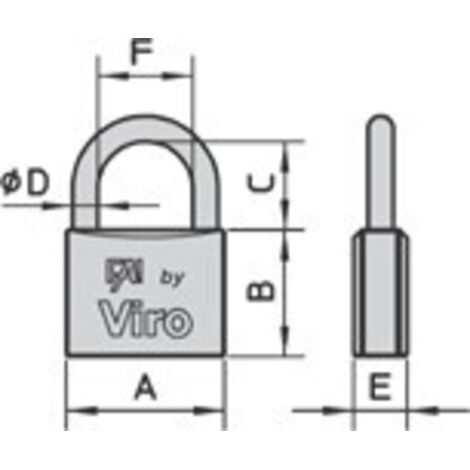 Lucchetto arco normale fai by viro - Misure: mm 70 (art.557)