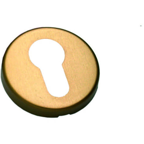 Bocchetta Rosetta Per Porta Blindata - Piastrina Alluminio Bronzato F4 82x62 Con Viti