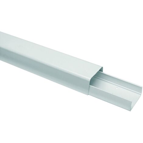 Canalina Bianca Con Coperchio Avvolgente Non Adesiva - mm.30x18x200h - 24 mt