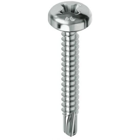 Vite Autoperforante Drillex Zincata bianca - TC a croce - MIsure (Diam x lungh): 4.2x13 mm - 500 pz