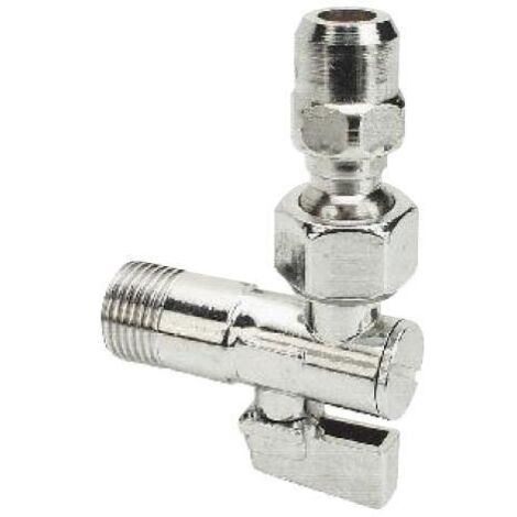 RUBINETTO A SQUADRA SENZA FILTRO CON BICONO - DADO BASSO 1/2"X3/8