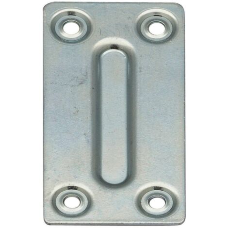 100PZ PIASTRINA RETTANGOLARE ZINCATA 35X70 MM