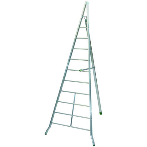 Scala triangolare agri in alluminio d.lgs. 81/08 - 10 gr. cm.350h. kg.10,00 (ag350)