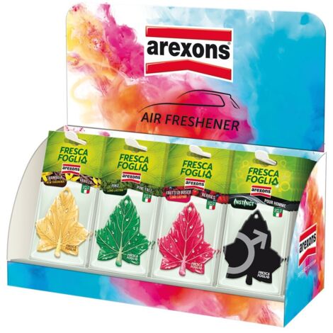 profumatore 'fresca foglia classic' espositore da banco arexons 48 pezzi