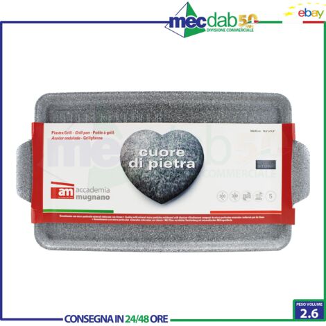 Piastra grill 'cuore di pietra' cm. 50 x 30 (1/4)
