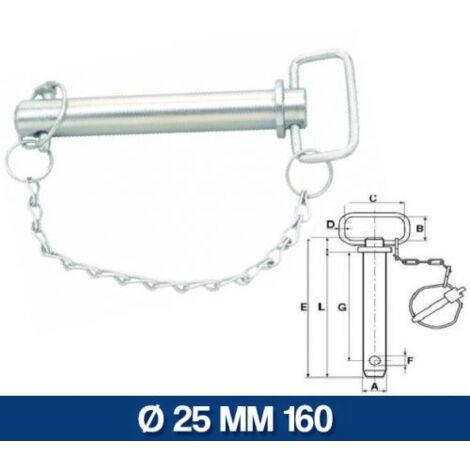 SPINOTTO D'ATTACCO PER TRAINO mm 25 x 165 pz 1 -DF 315756