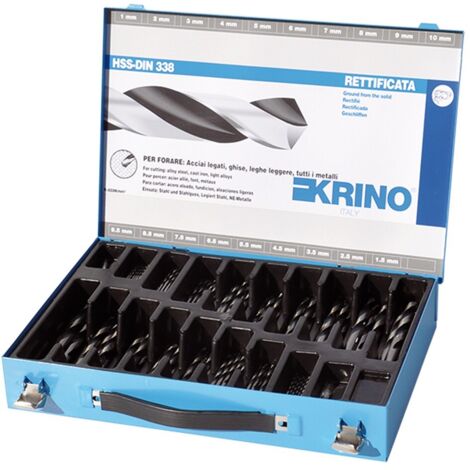 Set 19 Punte Trapano HSS S&amp;R Per Metallo - 1-10 Mm, Angolo 118&deg;, Scatola Metallica