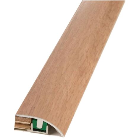 PROFILO CURVO CON BASE PER LAMINATO E PARQUET 'UNI rivestito rovere scuro PROFILPAS 2 PZ