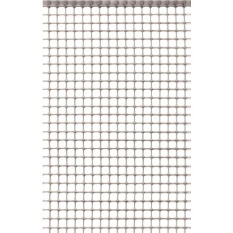 TENAX 62345502 Quadra 10 Argento 1,00 x 50 m, Rete Protettiva in Plastica per Cancelli e Recinzioni