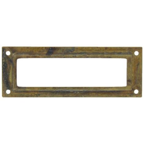 Blister portaetichetta 45123 p.p. ottone anticato 2 pezzi
