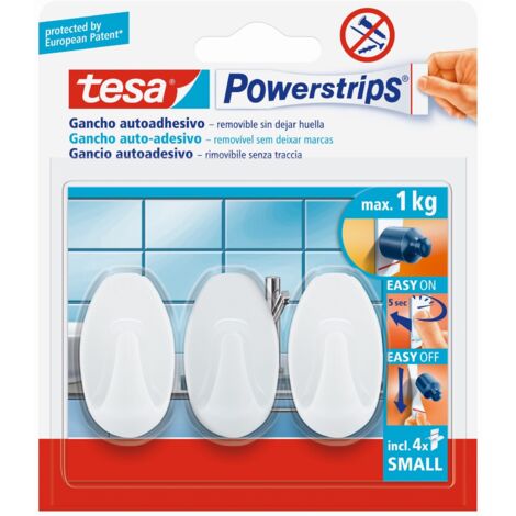 Tesa Powerstrips Hooks Small Round, Bianco | Leroy Merlin