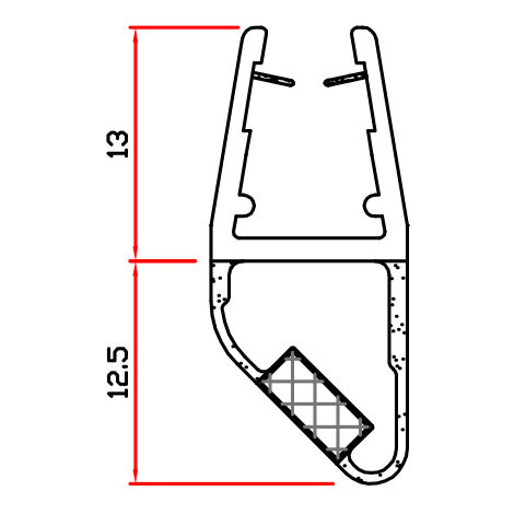 Guarnizione x box doccia mt.2 mod.412 sns+nsn