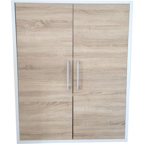 Coppia ante cucina 84x106 cm – Struttura in truciolare melaminico – Colore bianco/quercia – Linea PRIMA Art. 80431 AK – Tvilum (1/4)