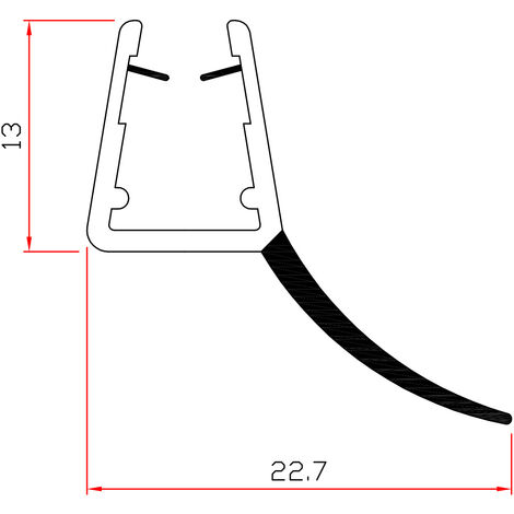 Guarnizione Magnetica Box Doccia in Gomma EC-MAG-3322