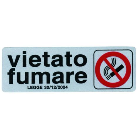 Acuxiaza 2 Pezzi Cartello Vietato Fumare Adesivo PVC Resistente 30x15cm