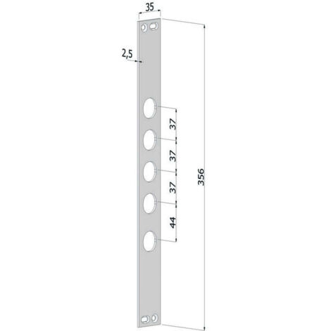 Contropiastra p/serrature porte blindate in acciaio inox int.37 cp2530 - (cp2530xai37)