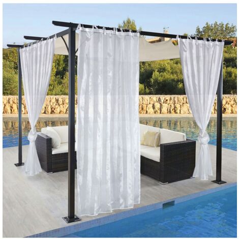 Tende Bianche Tende Per Gazebo Con Anelli Tenda Per Gazebo Velo