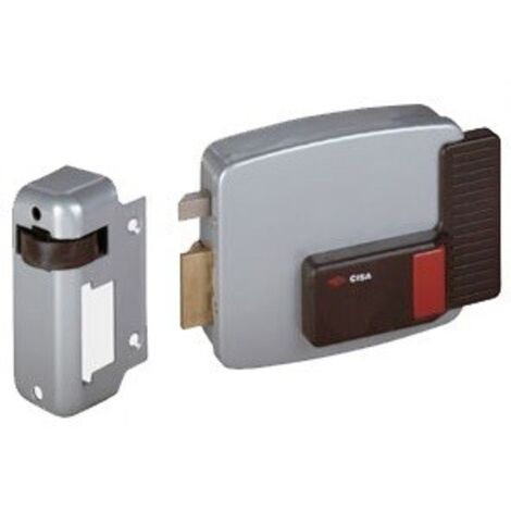 SERRATURA LEGNO APPLICARE ELETTRICA 11610 CISA • VERN C.STACCATO+SCR+PULSANTE E.MM 80 DX
