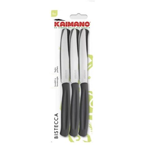 Kaimano KDN041806N Dinamik Coltelli Bistecca manico Nero, 1 confezione 6 unità