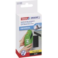 Tesa Attaccastacca Adesivo Rettangolare 1x20 Nero - Resistente e Versatile