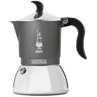 Bialetti 0007152 Fiammetta Induction Moka 0.13 L Acciaio 2 tazze Poliammide Nero Argento