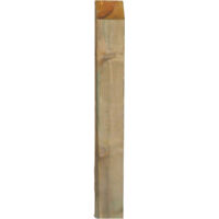 Palo quadrato in legno di pino impregnato cm 7x7x300 paletto quadro per giardino esterno