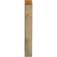 Palo quadrato in legno di pino impregnato cm 9x9x300 paletto quadro per giardino esterno