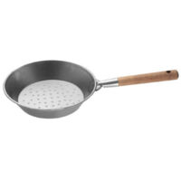 Padella per Castagne caldarroste in ferro con manico in legno Cm. 27