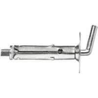 100 pz mini tasselli con gancio corto e rondella 6 mm acciaio zincocromato